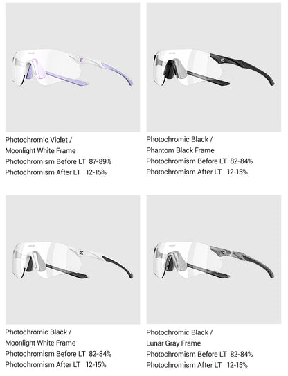 Kapvoe New Outdoor Running Cycling Glasses Bike Photochromic Sunglasses Women Eyewear Men Sports Marathon Bicycle UV400 Goggles