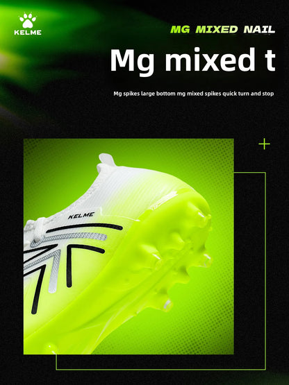 Kelme Men's Mg Soccer Cleats Indoor Short Studs Professional Match Football Boots Slip-resistant Training Turf Shoes