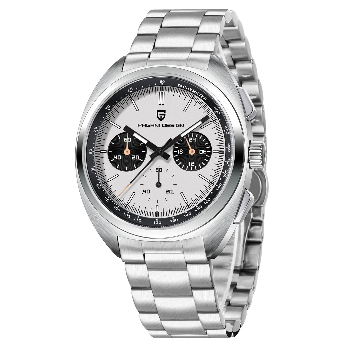 PAGANI DESIGN 2025 New Panda Dial Men Watches Luxury Quartz Watch For Men Japan VK63 Sport Chronograph Sapphire glass Wristwatch
