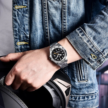Pagani Design 2026 Nuovo orologio subacqueo da uomo 42mm in zaffiro, automatico meccanico GMT, impermeabile 100m PD1682