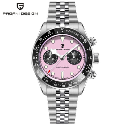 2026 New PAGANI DESIGN BB Flamingo Chronograph Luxury Sports Quartz Watch Men Sapphire mirror 100M Waterproof Fashion Wristwatch