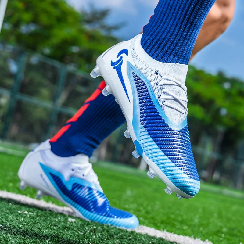 New Men Football Boots Match Adult Outdoor Sport Training Cleats Soccer Shoes Boys Long Spikes Breathable Non Slip Comfortable