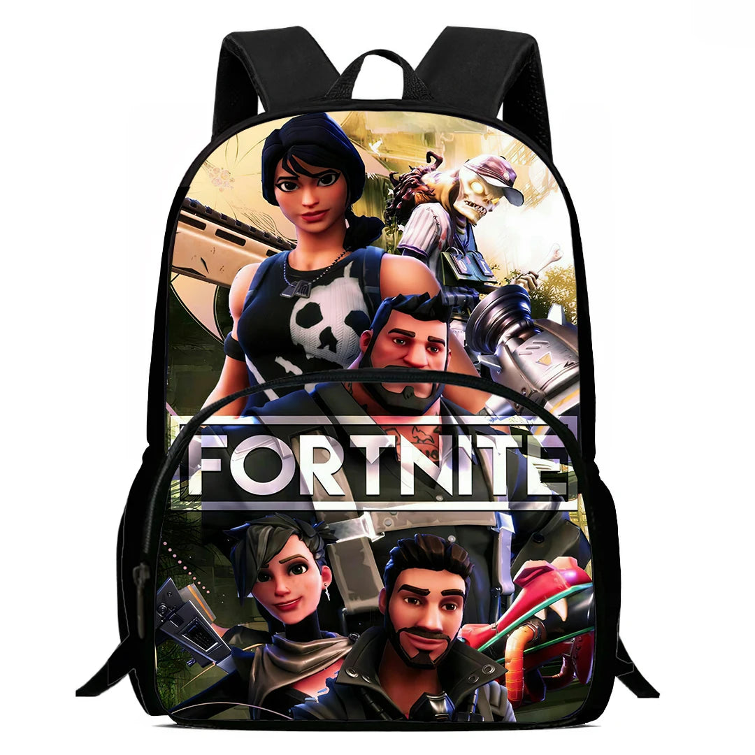Kids School Backpack with Front Pocket, Light Weight Cartoon Fortnite Children Backpack For Age 6-9, Bags For Boys Girls
