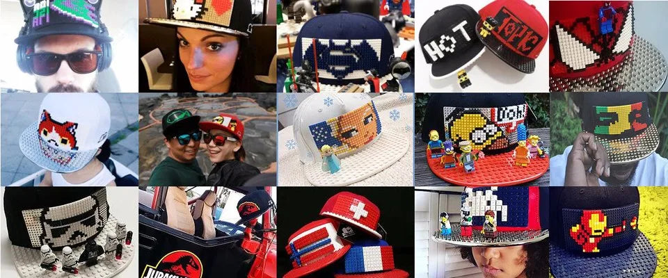 Șepci de baseball cu imprimeu cartoon patchwork, blocuri DIY, șepci snapback, șepci hip-hop pentru bărbați și femei, șepci detașabile cu pixeli, șepci „dad hats”, pentru copii și adulți