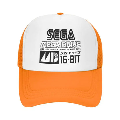Sega Mega Drive Mesh Baseball Cap Unisex Hip-Hop Snapback Caps Summer Breathable Sun Visor Hat Trucker Adjustable Hats