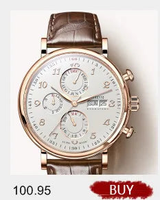 Luxury Brand Switzerland LOBINNI Ewiger Kalender Automatische mechanische Herrenuhr Saphirglas Multifunktionsuhr L13019-8