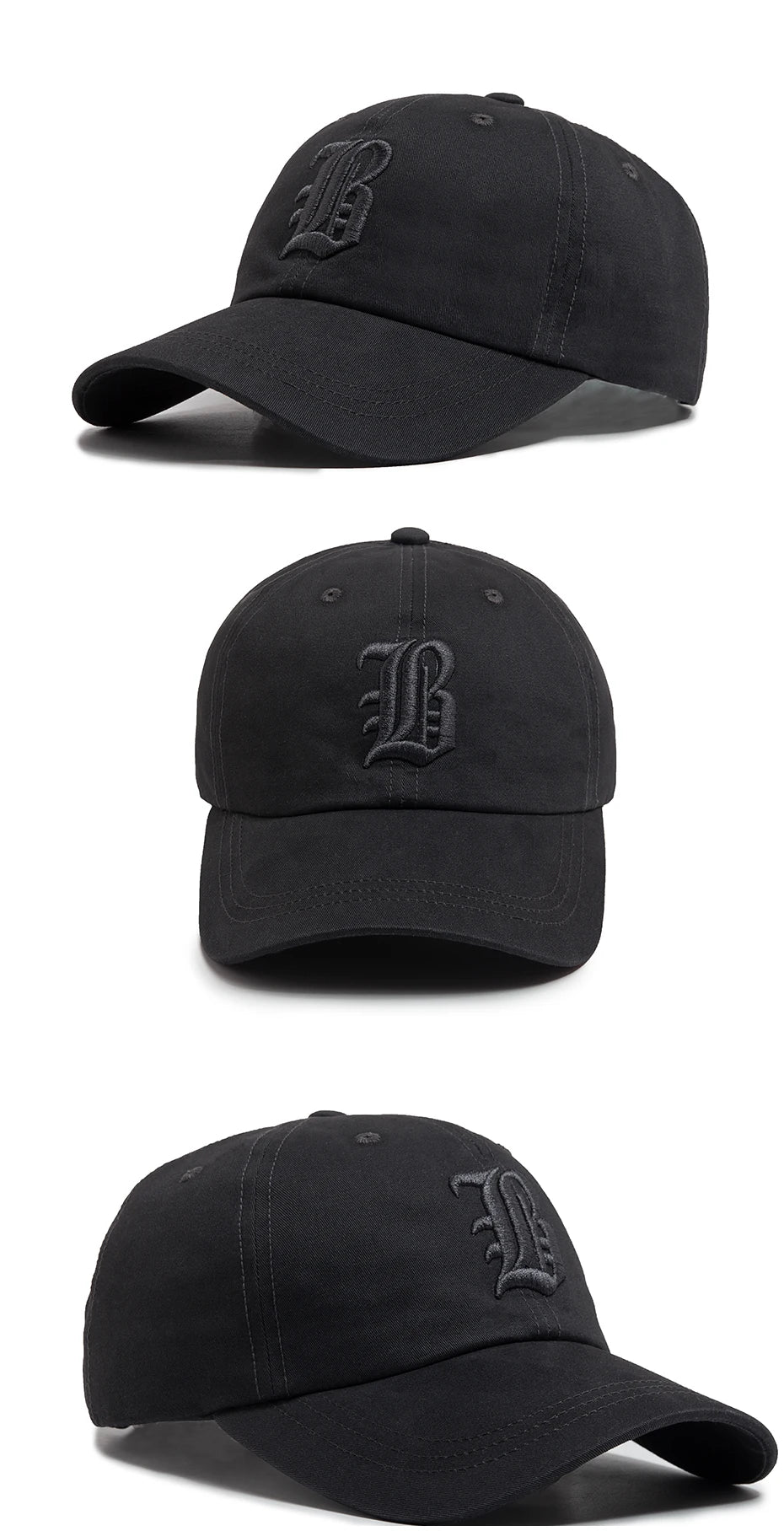 Letnia moda – męskie czapki z daszkiem z haftowaną literą, bawełniane czapki typu „trucker”, czapki na co dzień i na świeżym powietrzu, miękkie czapki z daszkiem – czapki z daszkiem dla kobiet