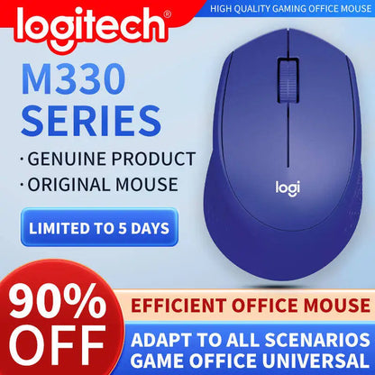Mouse professionale da ufficio Logitech M330, compatto, silenzioso, facile da trasportare, confortevole al tatto e progettato specificamente1