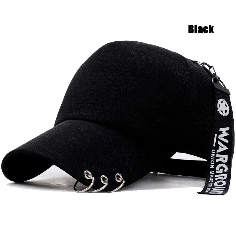 Classic Brim Design Metal Personalized Baseball Cap, Lightweight and Breathable Style! Four Colors To Choose From