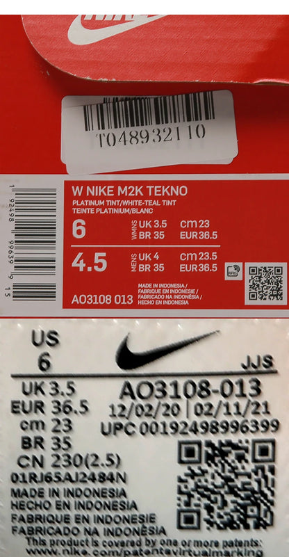 Nike Genuine M2K TEKNO Γυναικεία Ρετρό Παπούτσια με Χοντρό Σόλα AO3108-013