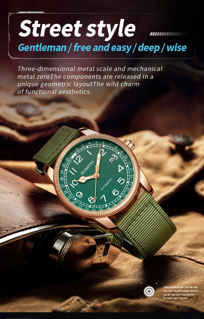 OCHSTIN Automatic Mens Watches Top Brand Luxury Auto Date Mechanical Military Sports Male Clock Luminous Hands Gift for Husband