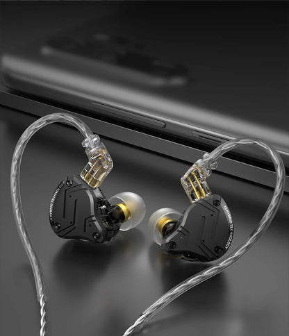 KZ ZS10 Pro X In-Ear Wired Earphones HiFi Bass Monitor Earbuds with Detachable Cable & Microphone