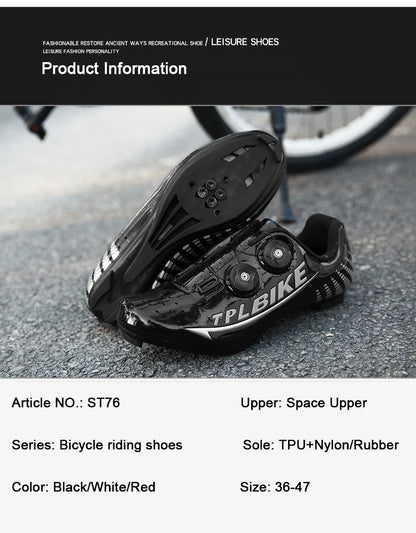 New Men's and Women's Bicycle Shoes,Outdoor Cycling Shoes,Three Functional Soles,Professional Training Shoes