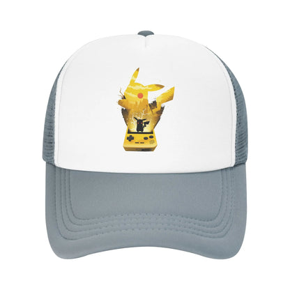Pokemon Trucker Hats Adult Hip-Hop  Hats Trucker Hat Trucker Cap Adjustable Polyester Mesh Baseball Caps Summer