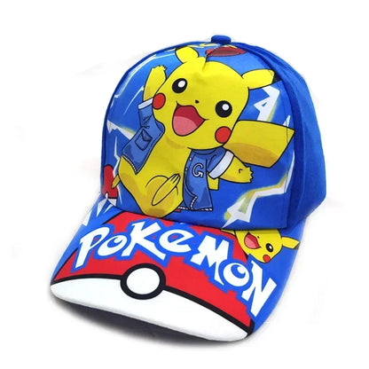 Czapka baseballowa z nadrukiem Pikachu z anime „Pokémon Go”, wykonana z poliestru, z daszkiem w stylu kreskówkowym, do przebierania się dla dzieci, jako dekoracja lub prezent urodzinowy