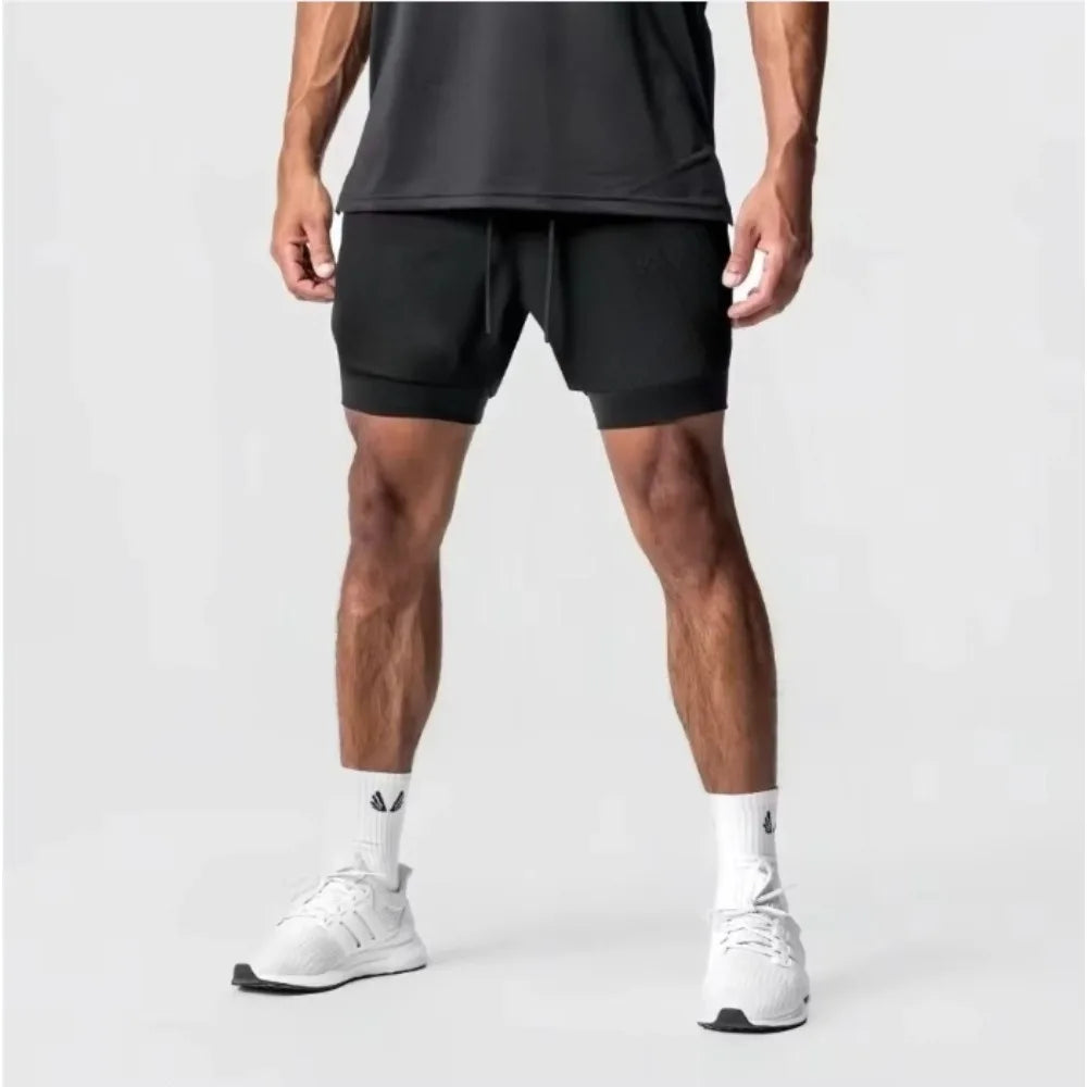 Dragon Ball Men's Shorts Double Layer 2-in-1 Shorts Vegeta Japan Anime Summer Autumn Quick-Drying Fake Two-piece Sports Shorts