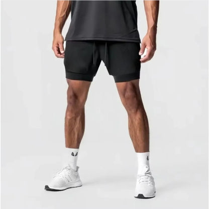 Dragon Ball Men's Shorts Double Layer 2-in-1 Shorts Vegeta Japan Anime Summer Autumn Quick-Drying Fake Two-piece Sports Shorts