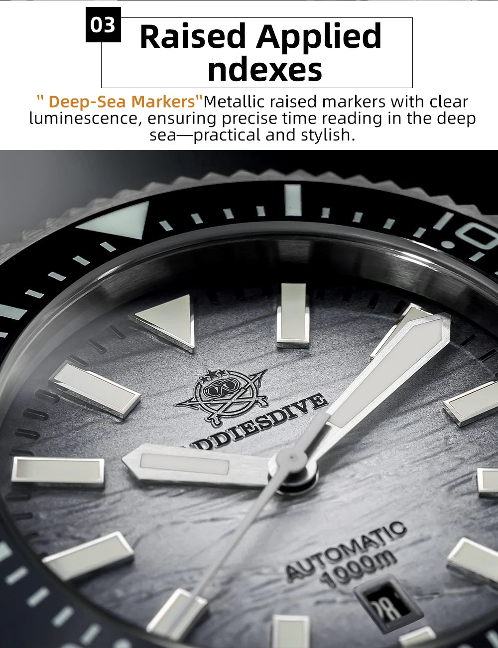 ADDIESDIVE new men's watch sapphire gradient dial BGW9 luminous Japanese 8215 mechanical watch 1000m waterproof watch AD2545