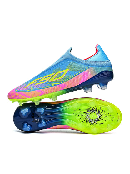 Classic AG/FG football shoes，TPU Wear-resisting Long Studs，PU Mixed Fabric Upper，Non-slip Comfortable for Kids Outdoor Football