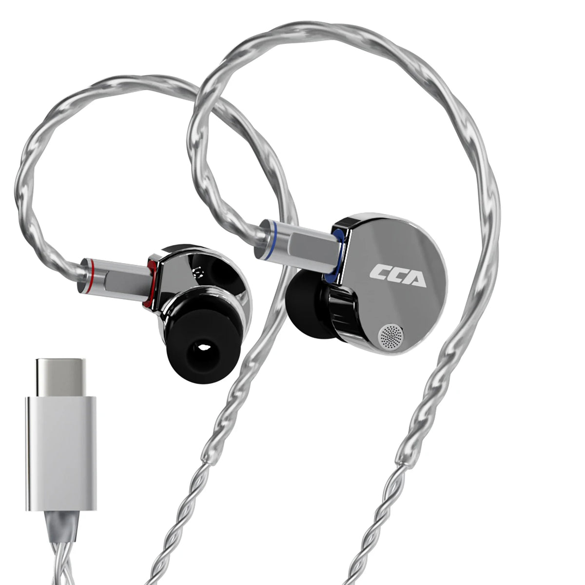CCA Phoenix HiFi sluchátka s dynamickým měničem a membránou LCP, s potlačením hluku, vyměnitelným 2PIN kabelem, herní kabelová sluchátka