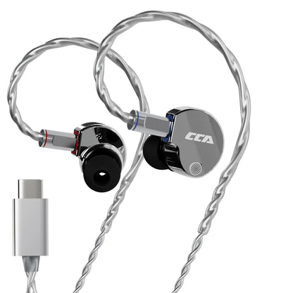 CCA Phoenix HiFi sluchátka s dynamickým měničem a membránou LCP, s potlačením hluku, vyměnitelným 2PIN kabelem, herní kabelová sluchátka