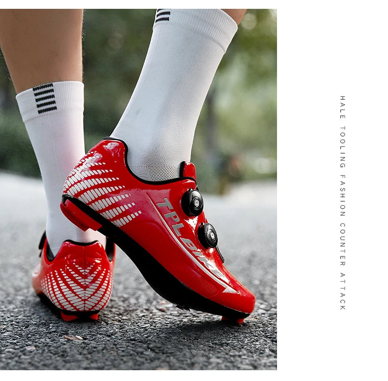 New Men's and Women's Bicycle Shoes,Outdoor Cycling Shoes,Three Functional Soles,Professional Training Shoes