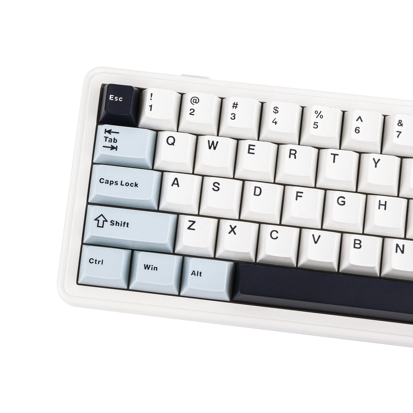Teclado mecânico EPOMAKER x AULA F65 com layout 65%, hot-swap, montagem gasket e ligação com fios/Bluetooth/2.4G sem fios para Mac/Win