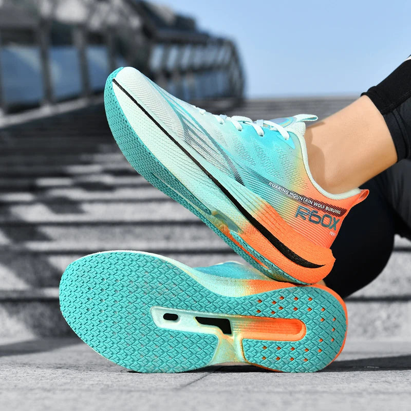 Löparskor för män i mesh, andningsbara, snörningsbara, bekväma, maraton-, sport- och fritidsskor, tennis-skor, stora storlekar, trendiga sneakers för män