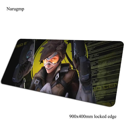 Overwatch pelės kilimėlis gimtadieniui, kompiuterio kilimėlis 900x400x3mm, didelis žaidimų pelės kilimėlis, dovana, kilimėlis pelei ir klaviatūrai, PC žaidėjo stalui