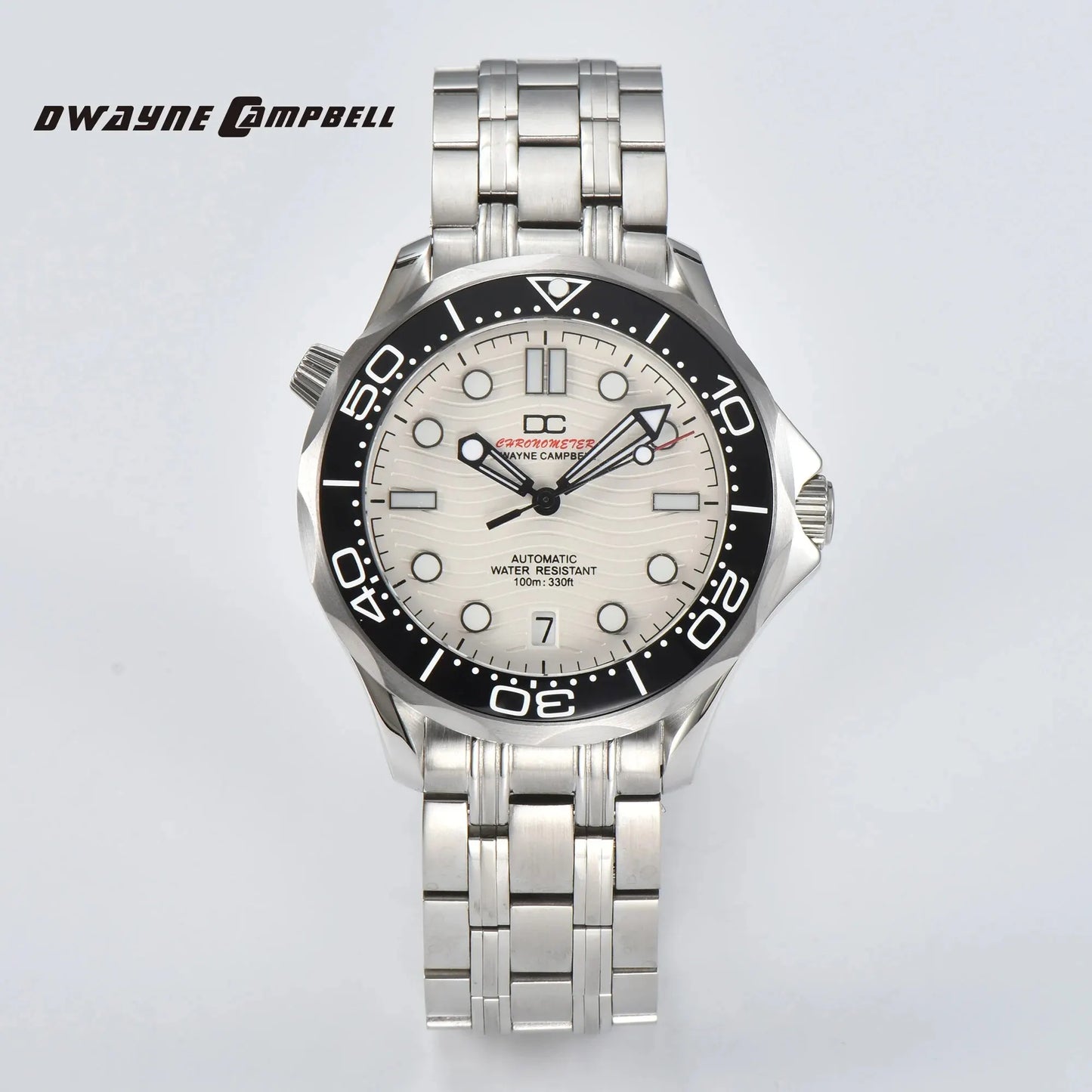 DWAYNE CAMPBELL Top-Luxus-NH35-Automatikuhr für Herren, mechanisch, Keramiklünette, wasserdichte klassische Business-Armbanduhr