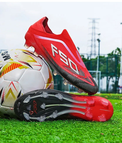 New Men Soccer Shoes Grass Cleats High-quality Match Outdoor Football Boots Non-Slip Boys Sneakers Hot-selling High-top Light