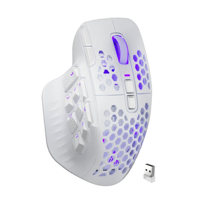 SOLAKAKA SM809 Pro Wireless MMO Gaming Mouse, PAW3311 24000 DPI RGB Programmable Gaming Mouse with 16 Side Buttons, Tri-Mode Bluetooth, 2.4GHz & Wired