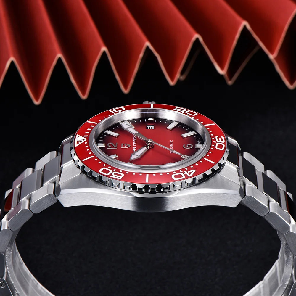 Pagani Design Top Brand New Men's Mechanical Watch Luxury Sapphire Stainless Steel 100m Waterproof Ceramic Bezel Automatic Watch