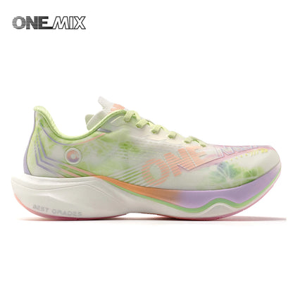 ONEMIX New Nylon Carbon Board Marathon Running Racing Shoes Shock-Absorbing Professional Stable Support Ultra-Light Rebound Sneakers