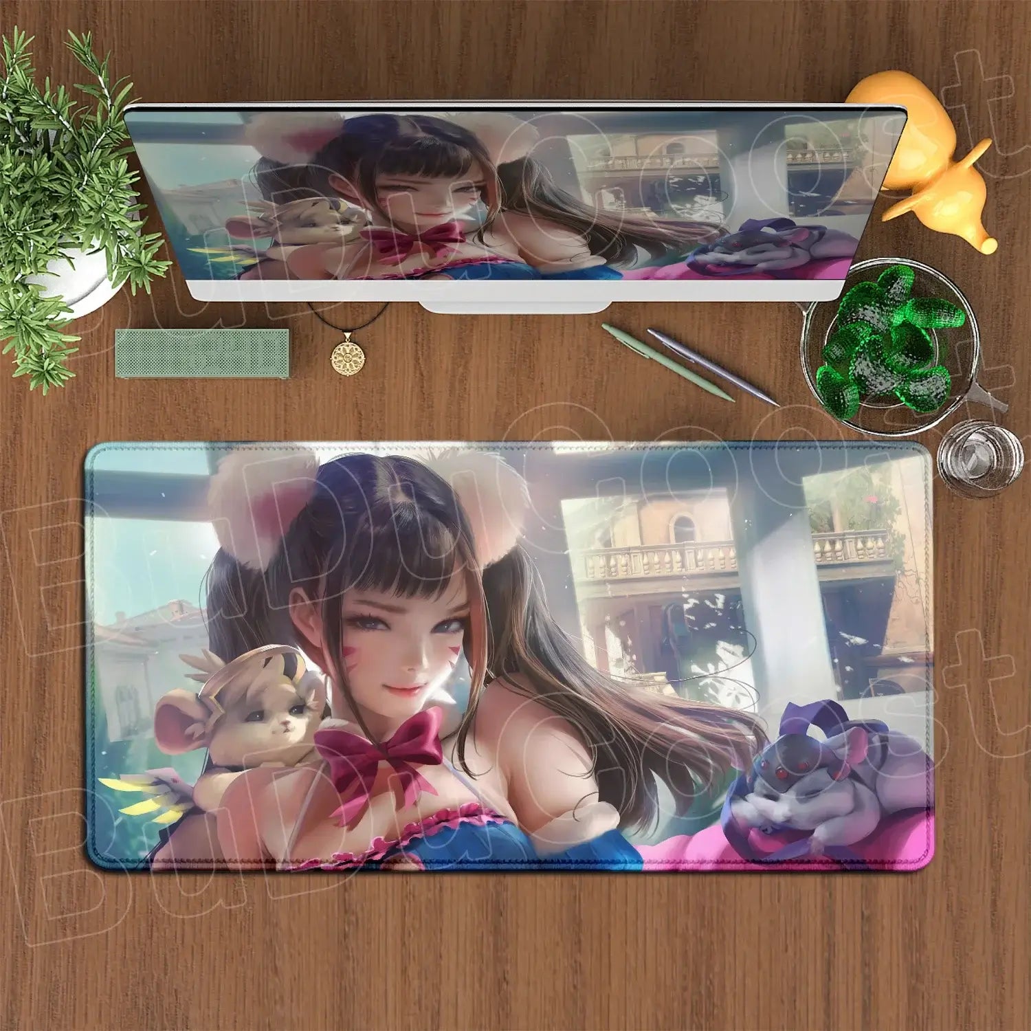 Produit gaming premium Fraquane, Large XXL DIY Cool Overwatch Mouse Pad Keyboard Table Gaming Accessories Non-Slip Rubber Edge locking spped Laptop Rug desk Mat, équipement gamer