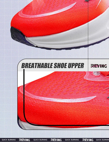 IRUNSVAN Fast Burning 1.0 Carbon Plate Marathon Training Running Shoes Breathable, Protective Arch, Shock Absorbent, Lightweight