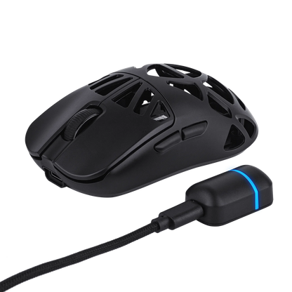 EPOMAKER Carbon X Wired/2.4G/BT Wireless Gaming Mouse 400 to 30,000 DPI Adjustable with PAW3950 Sensor for PC/Mac/Linux