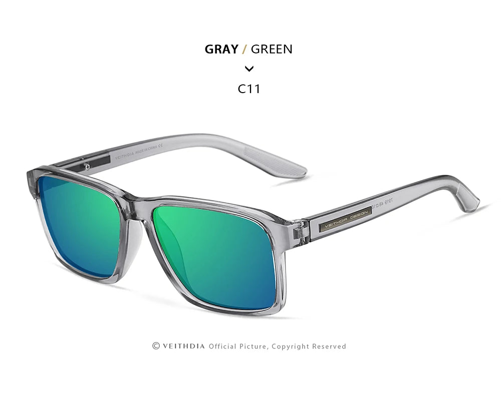 VEITHDIA Polarized UV400 Sunglasses Fashion Photochromic Gradient Mirror Lens Sports Driving Eyeglasses for Men And Women X7919