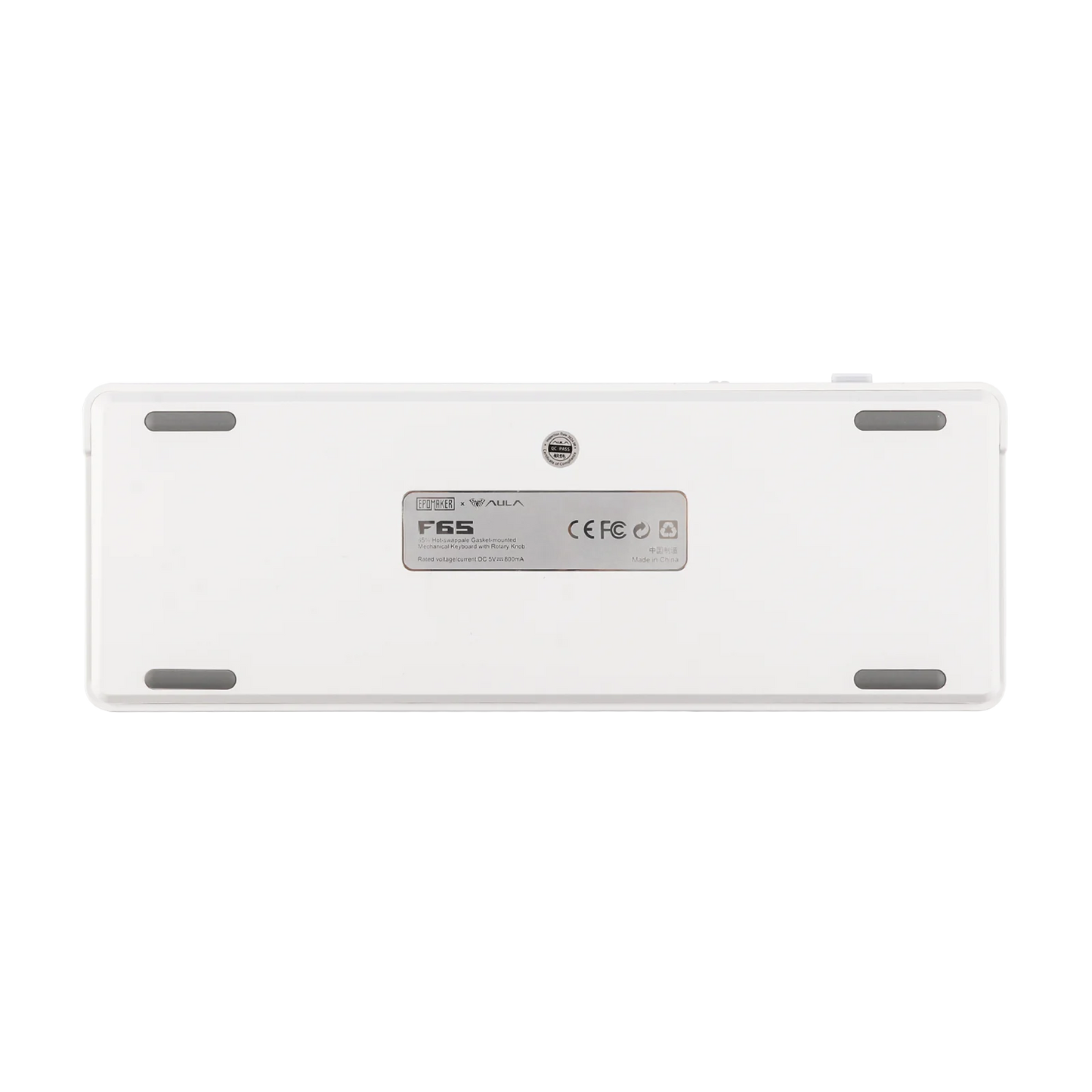 Teclado mecânico EPOMAKER x AULA F65 com layout 65%, hot-swap, montagem gasket e ligação com fios/Bluetooth/2.4G sem fios para Mac/Win