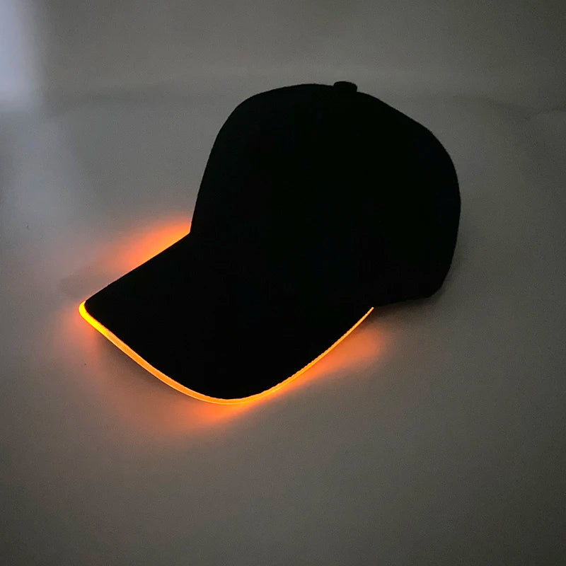 Модерна светеща бейзболна шапка с LED осветление, хип-хоп шапка за бар и клуб, флуоресцентна шапка за мъже и жени, DJ танци, парти аксесоари и костюм costume
