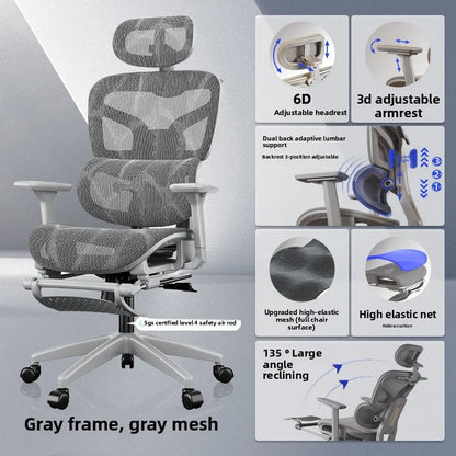 UVR Ergonomic Gaming Computer Chair with Breathable Mesh, Adjustable Armrests, Lumbar Support, Swivel Office Chair for Work & Gaming