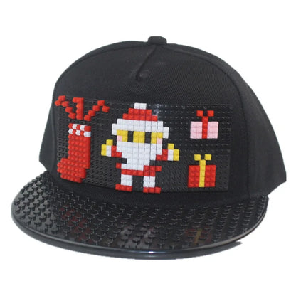 Șepci de baseball cu imprimeu cartoon patchwork, blocuri DIY, șepci snapback, șepci hip-hop pentru bărbați și femei, șepci detașabile cu pixeli, șepci „dad hats”, pentru copii și adulți