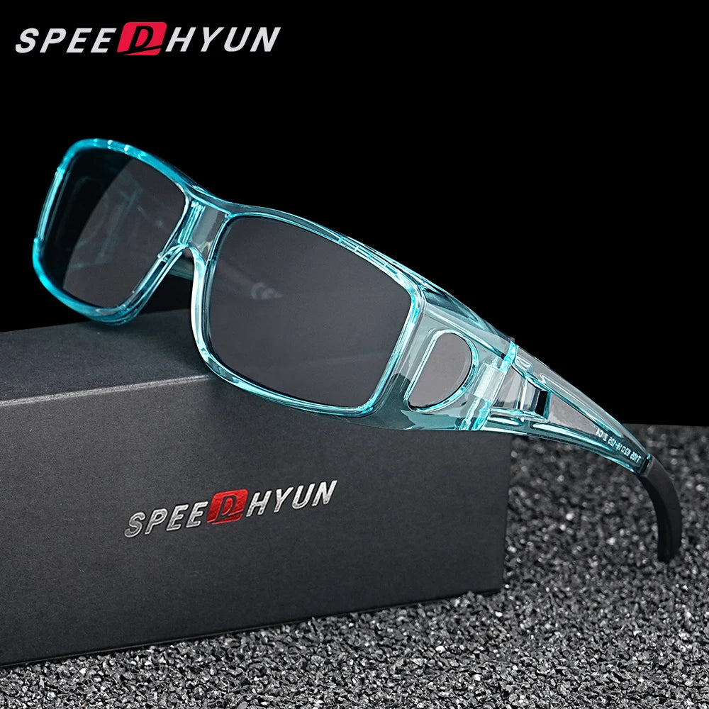 SPEEDHYUN Fit Over Wrap Sunglasses Men Women Anti Glare Night Vision UV400 Protection Driving Sport Protective Glasses Eyewear