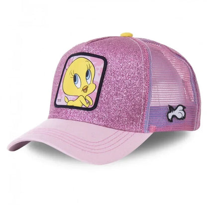 Unisex Anime Cartoon Cap Embroidered Patch Draw Baseball Cap Male Female Trucker Hat Mesh Hats Sun Hat