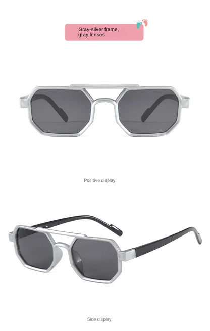 Children’s Sunglasses Vintage Double-beam Sun Glasses UV400 Outdoor Girl Boy Fashion Glasses Classic Square Kids Sunglasses