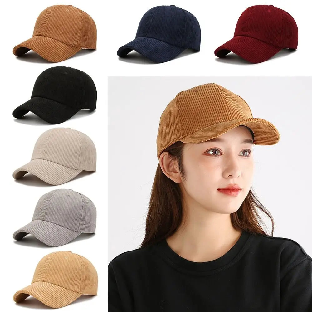 Unisex kordbársony baseball sapka, állítható napellenző sapka, hiphop sapka, férfiaknak