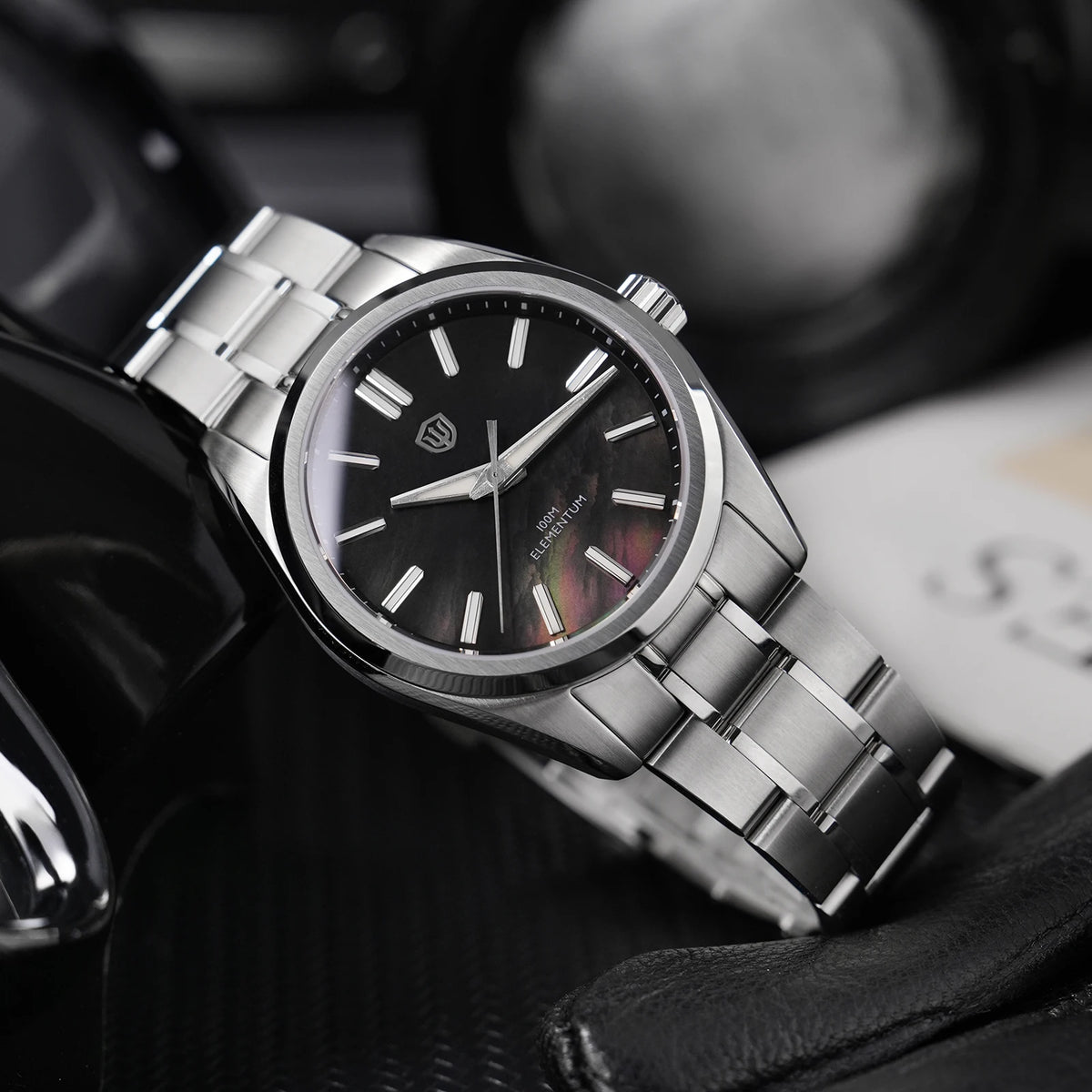 Watchdives WD0003C 38mm Watch VH31 Sweep Seconds Quartz Movement Stainless Steel Watch Elementum Original Design Men Wristwatch