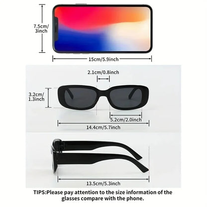 Square Frame Y2K Sun Glasses  Candy Color Rectangle Sunglasses Fashion 90’s Eyewear for Women Men