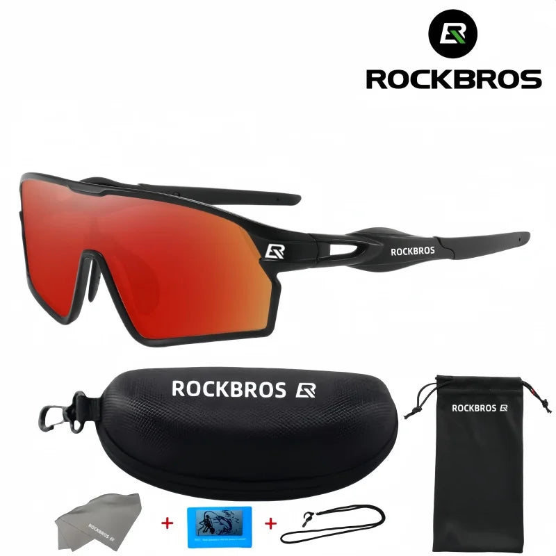ROCKBROS Cycling Polarized Glasses MTB Road Bike Sunglasses UV400 Bicycle Sun Protection Light Unisex Bike Sports Equipment