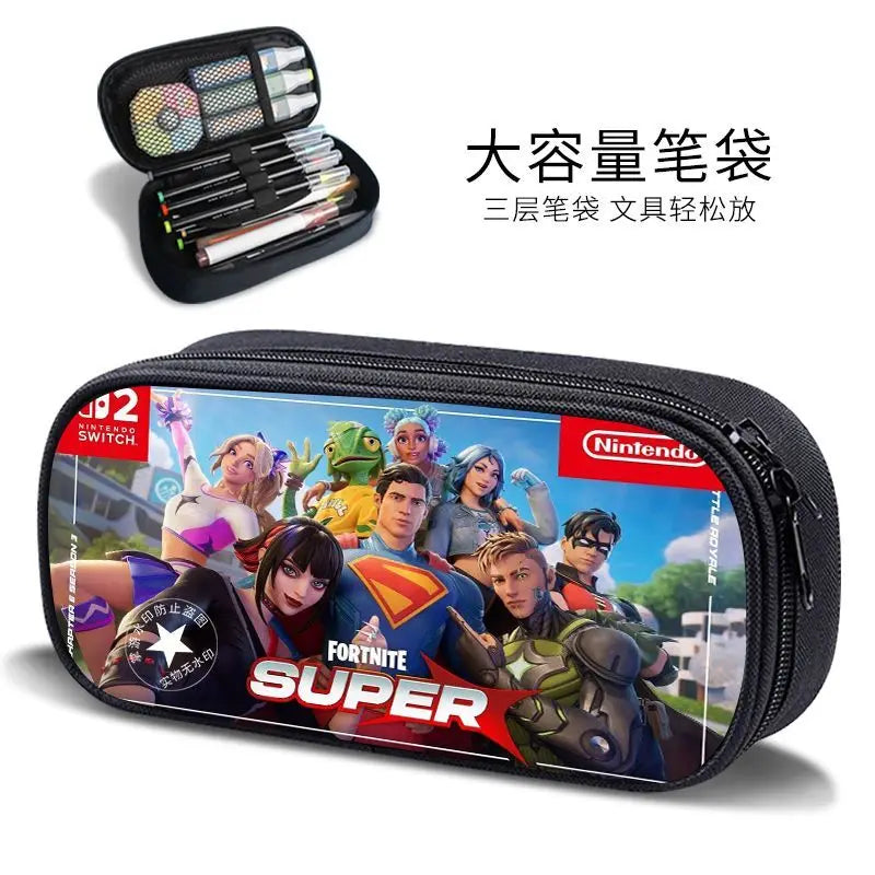 Fortnite new style elementary school student personalized pencil case game peripheral cartoon large capacity stationery bag gift